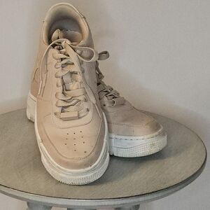 Nike Air Force 1 Pixel "Particle Beige" Platform Sneakers